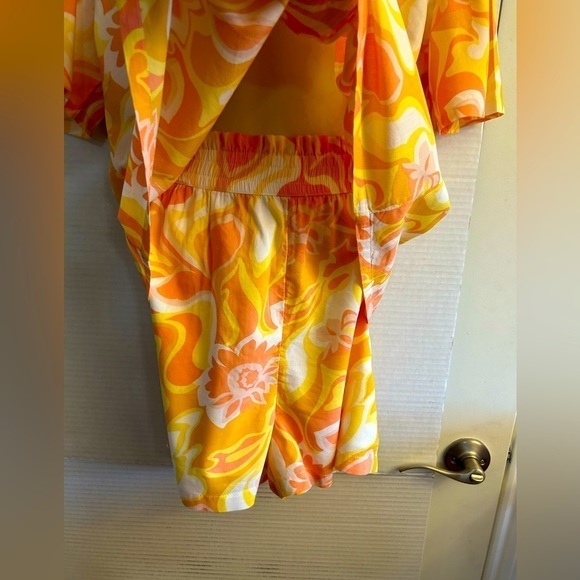 BP (Brass Plum)Nordstroms retro style floral shorts pajama set . NWT Sz-M T15 - Picture 4 of 9